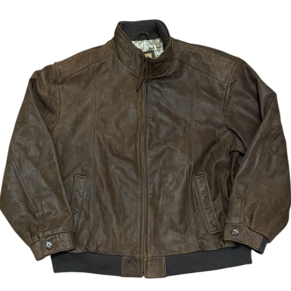 Jos. A. Bank Leather Bomber Jacket